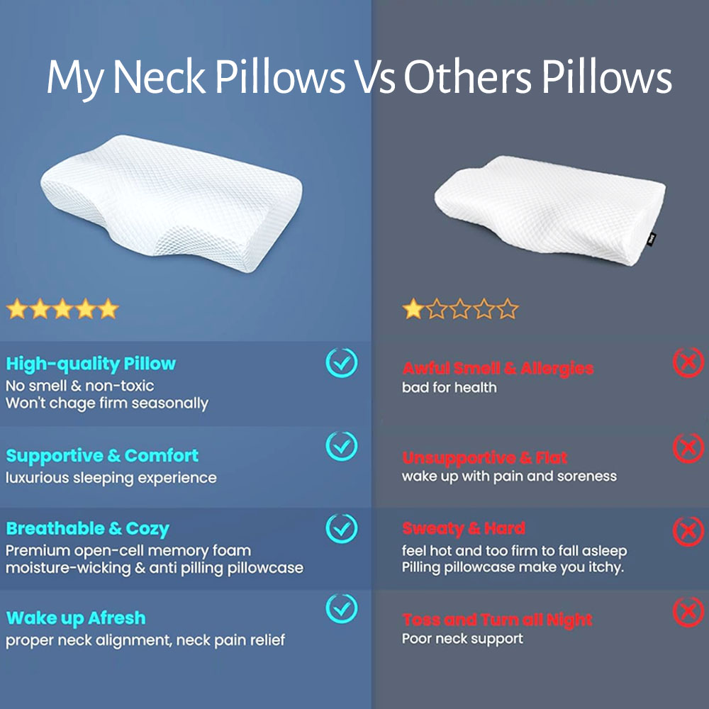 Compare my neck pillows vs other pillows